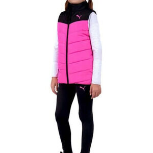 Girls Pink Puma Vest (Medium: 10/12)